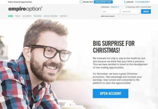 EmpireOption arbeitet mit SpotOption zusammen und bietet ein recht interessantes Angebot mit guten Handelskonditionen.