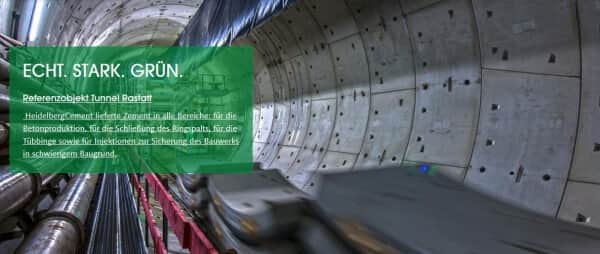 So präsentiert sich das Unternehmen HeidelbergCement auf seiner Webseite