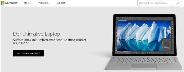 So präsentiert sich Microsoft im Netz