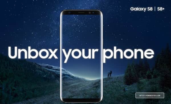 Der Samsung Webauftritt kann sich sehen lassen
