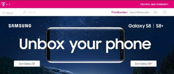 So präsentiert sich die Telekom für seine Kunden im Netz