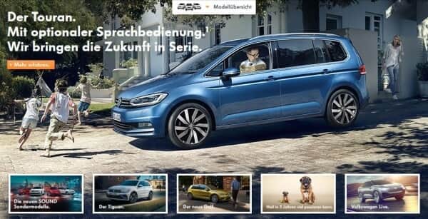 So präsentiert sich VW auf seiner Webseite