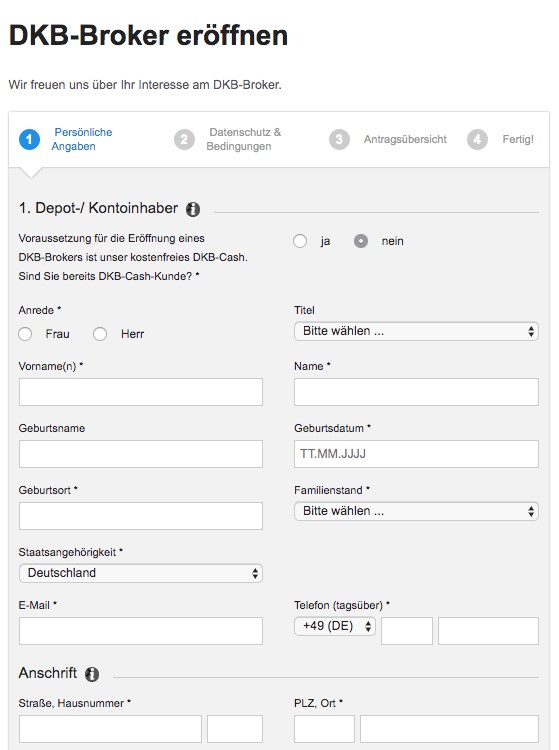 dkb broker formular - DKB Broker Erfahrungen