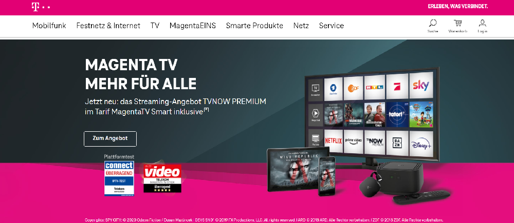 Screenshot Telekom Aktie Startseite