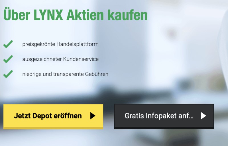 Lynx Depot eröffnen - LYNX Erfahrungen