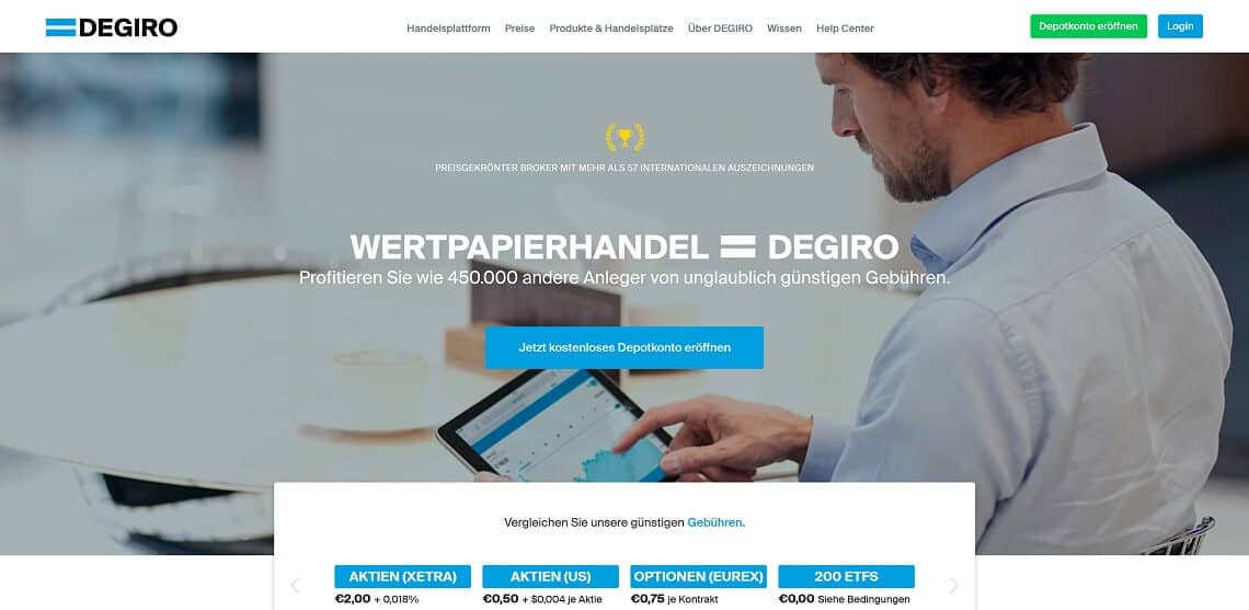 Online Broker DEGIRO