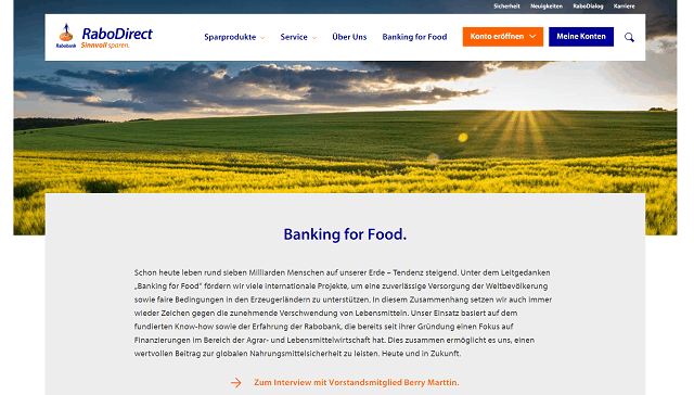 Banking for Food rabobank