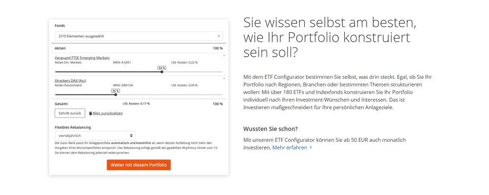 WeltSparen Raisin Invest ETF Configurator 