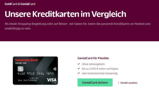 Hanseatic Bank Kreditkarte Zinsen
