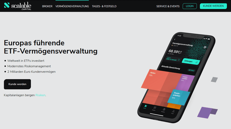 Scalable Capital Homepage