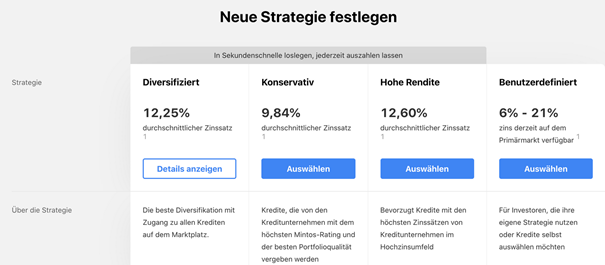 Strategie festlegen mintos 