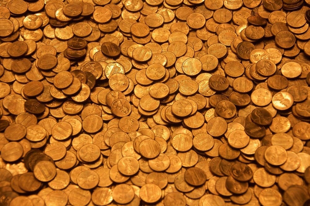 Ansammlung von Goldmünzen - Goldpreis