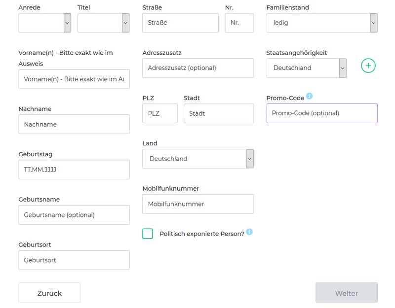 Formular - Oskar ETF Erfahrungen