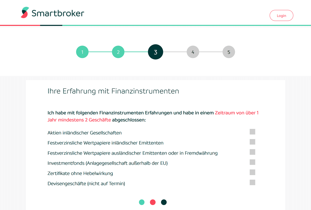 Smartbroker Depot eröffnen: Schritt 3