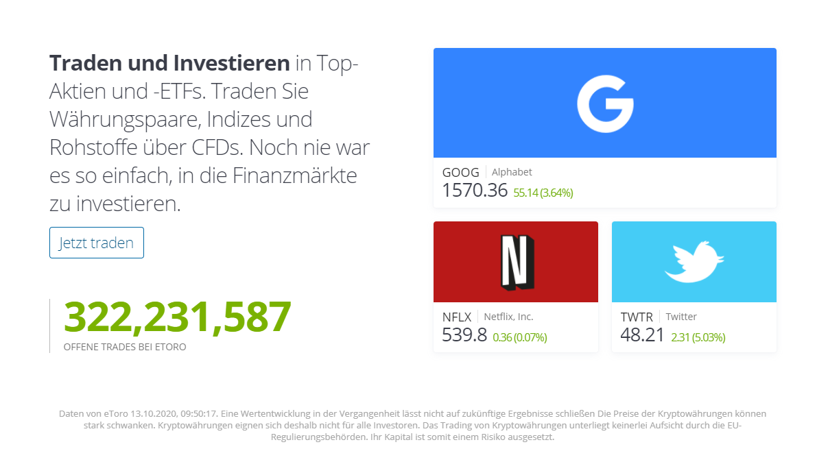 eToro Trade und Investment