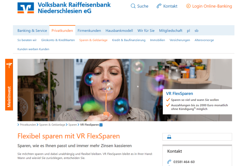 Volksbank Homepage - Privatkunden - Negativzinsen