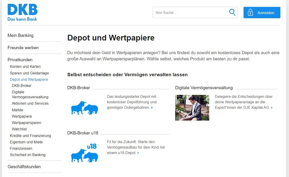 DKB Depot und Wertpapiere