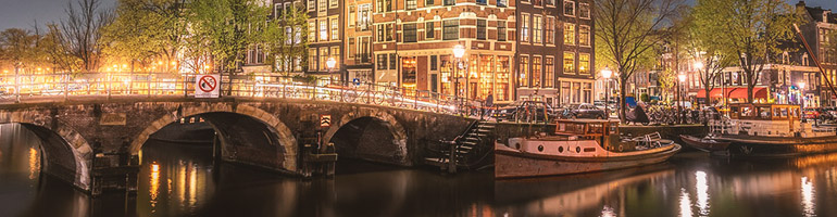 Amsterdam River and Boats